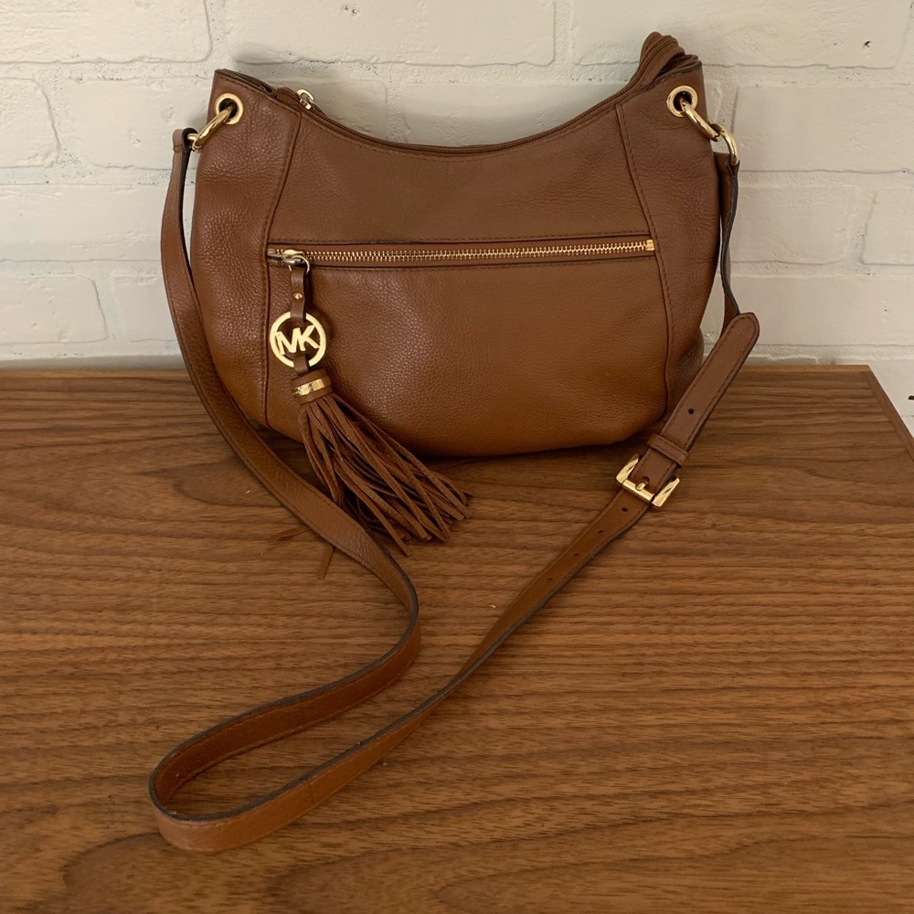 Michael Kors Brown Leather Crossbody